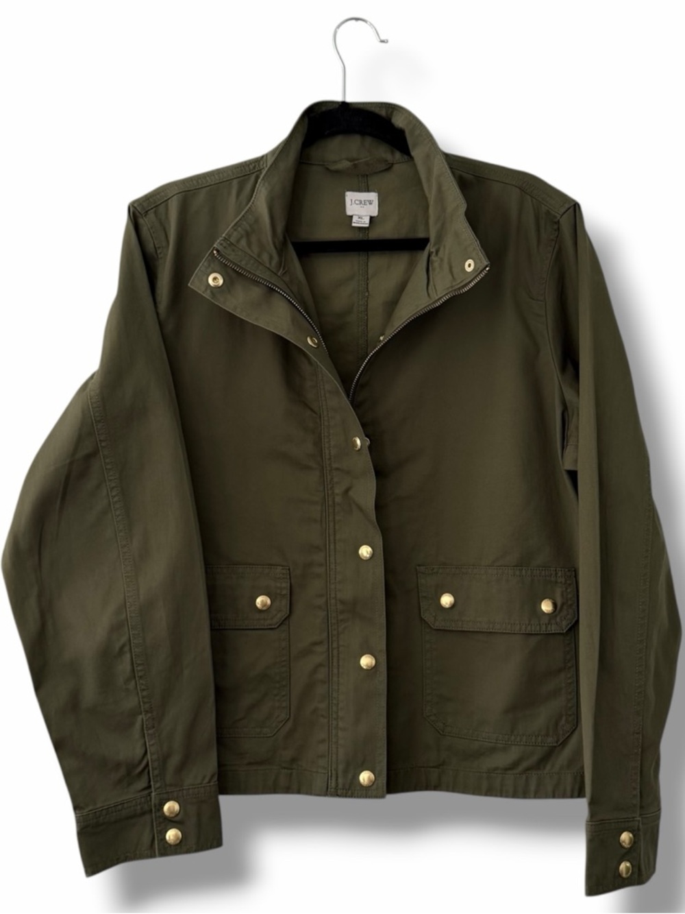 J. Crew General Surplus Green Twill Utility Field Jacket Spring Classic Size XL